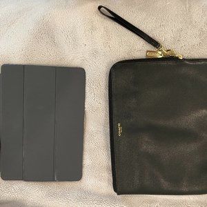 Coach Leather Tablet Sleeve w/ Wristlet